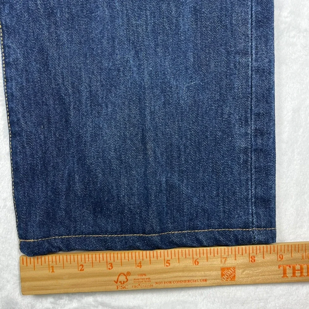 Levi's 501 Original Jeans Mens 38x32 (Fits 36x29) Blue Straight Button Fly Y2K
